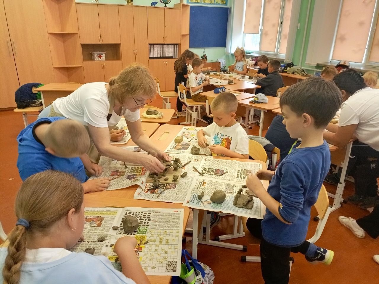 Лепка из глины.